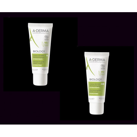 A-DERMA Biology Crème Dermatologique Hydratante BIO 40ml