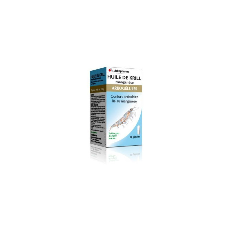 ARKOPHARMA Huile de krill manganèse 30 gélules ARKOPHARMA Huile de krill manganèse 30 gélules