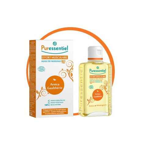 PURESSENTIEL Huile de massage bio effort musculaire 100ml