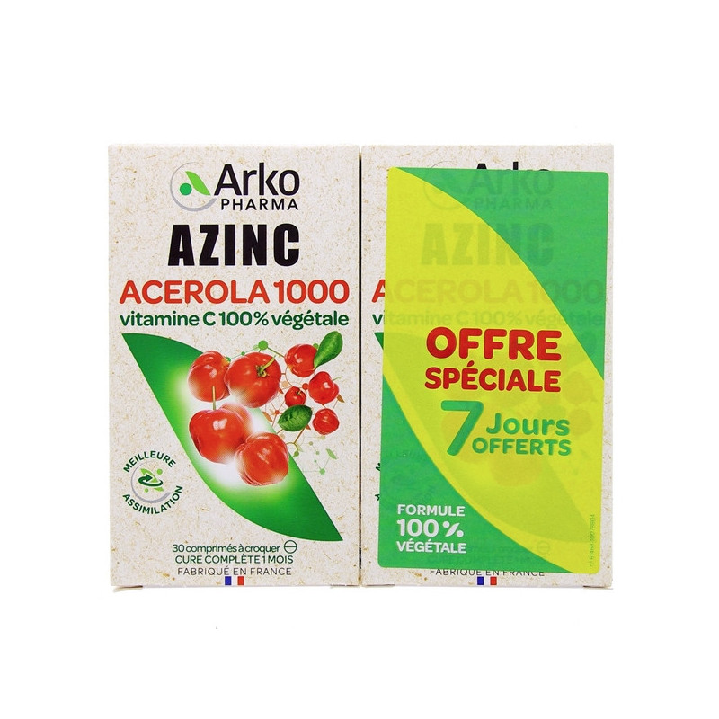 ARKOPHARMA Végétal Azinc Acérola 1000 2x30 Comprimés