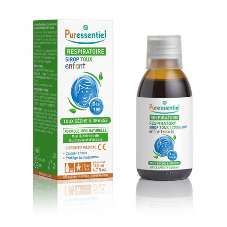 PURESSENTIEL Respiratoire Sirop Toux Enfant 140ml