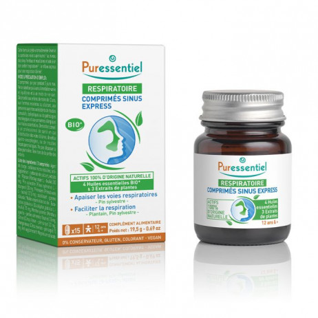 PURESSENTIEL Respiratoire Comprimés Sinus Express x15