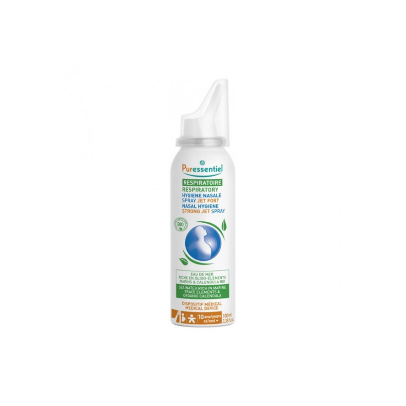 PURESSENTIEL Respiratoire Hygiène Nasale Spray Jet Fort 100ml PURESSENTIEL Respiratoire Hygiène Nasale Spray Jet Fort 100ml