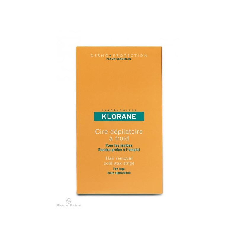 KLORANE cire dépilatoire à froid jambes 6 doubles bandes KLORANE cire dépilatoire à froid jambes 6 doubles bandes