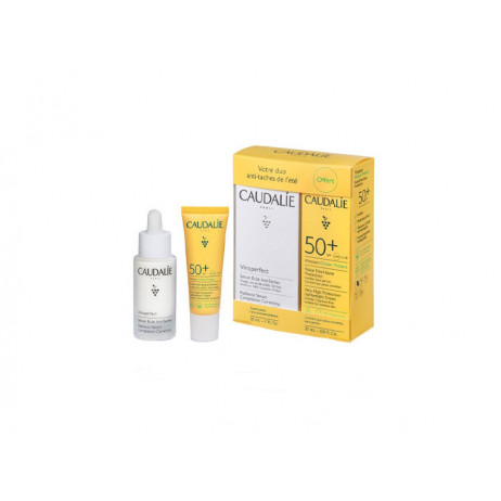 CAUDALIE Coffret Sérum VinoPerfect Anti-tâches 30ml+Vinosun Protect Crème Spf50+ 25ml OFFERTE paramedocdiscount