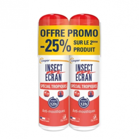 INSECT ECRAN Anti-Moustiques Spécial Tropiques Lot 2x75ml paramedocdiscount