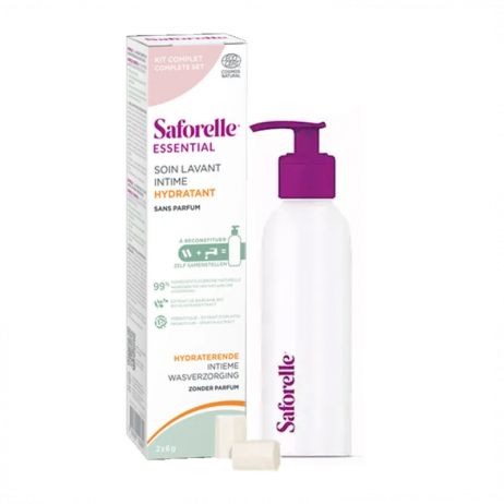 SAFORELLE Essential Soin Lavant Intime Hydratant Kit Complet 2x6g