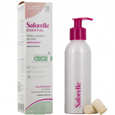 SAFORELLE Essential Soin Lavant Intime Apaisant Kit Complet 2x6g