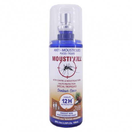 MOUSTI'KILL Anti-Moustiques Puces & Tiques Senteur Coco 100ml