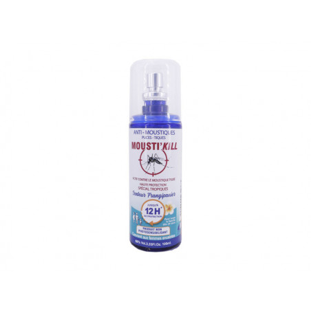 MOUSTI'KILL Anti-Moustiques Puces et Tiques Senteur Frangipanier 100ml