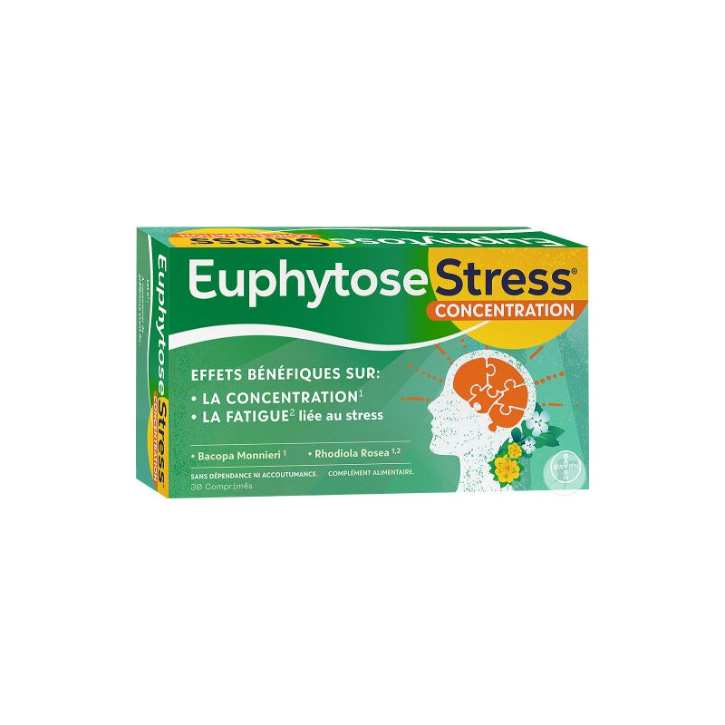 EUPHYTOSE Stress Concentration 30 comprimés EUPHYTOSE Stress Concentration 30 comprimés