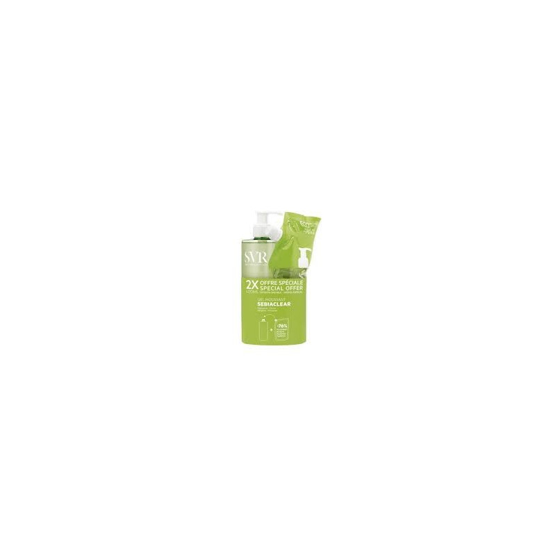 SVR Sebiaclear Gel Moussant 400ml+Recharge 400ml OFFRE SPECIALE SVR Sebiaclear Gel Moussant 400ml+Recharge 400ml OFFRE SPECIALE