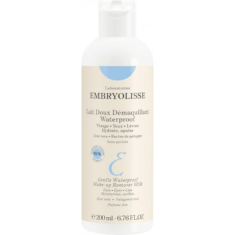 EMBRYOLISSE Lait Doux Démaquillant Waterproof Visage, Yeux & Lèvres 200ml