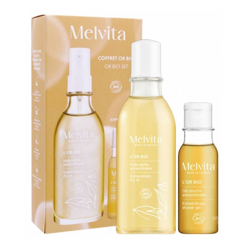 Melvita Coffret Or Bio Huile Sèche 100ml + Gel Douche 50ml OFFERT Melvita Coffret Or Bio Huile Sèche 100ml + Gel Douche 50ml OFFERT