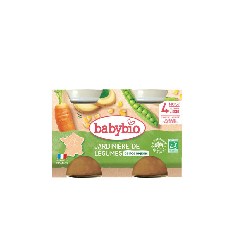 BABYBIO Petits Pots Jardinière de Légumes dès 4mois 2x130g