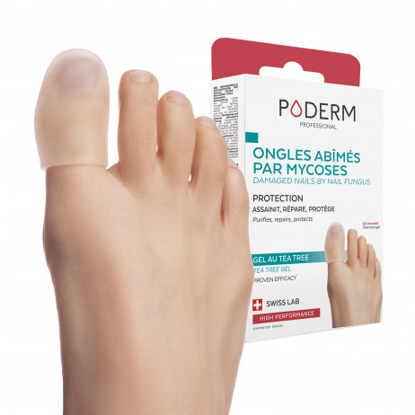 PODERM Ongles Abîmés par Mycoses et Traumatismes Protection avec Gel au Tea-Tree