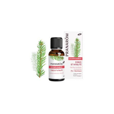 PRANAROM Les Diffusables BIO Force et Vitalité Pin et Ravinstara 30ml