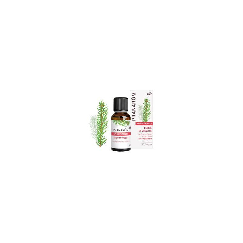 PRANAROM Les Diffusables BIO Force et Vitalité Pin et Ravinstara 30ml