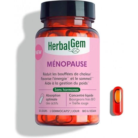 HERBALGEM Ménopause 30 Capsules Sans Hormones