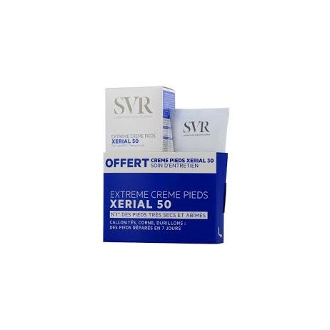 SVR Xerial 50 Extreme Crème Pieds 50ml + Xerial 30 Crème Pieds 50ml OFFERT