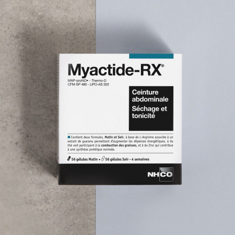 NHCO Myactide-RX Ceinture Abdominale Séchage & Tonicité 56 Gélules Matin+56 Gélules Soir