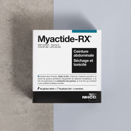 NHCO Myactide-RX Ceinture Abdominale Séchage & Tonicité 56 Gélules Matin+56 Gélules Soir