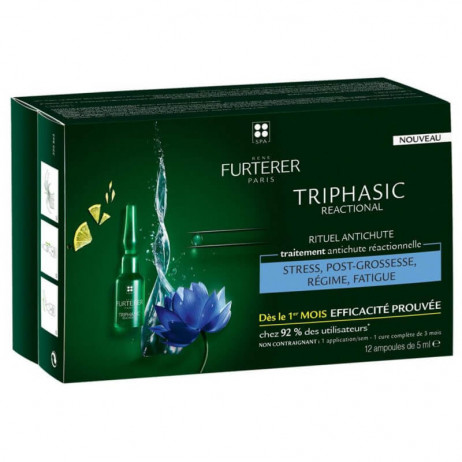 RENE FURTERER Triphasic Réactional 12 Ampoules de 5ml