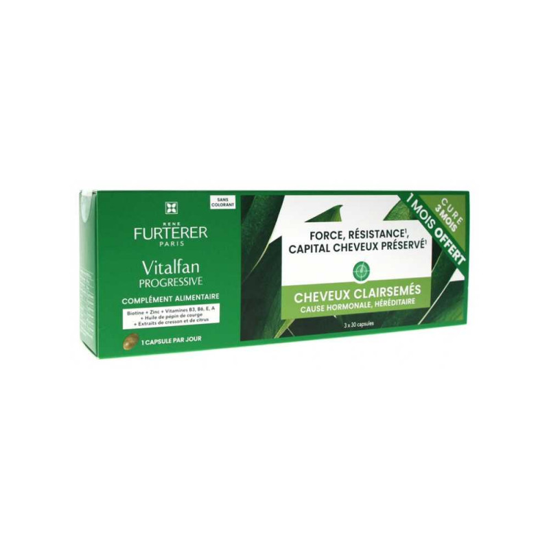 RENE FURTERER Vitalfan Antichute Progressive 3x30 Capsules RENE FURTERER Vitalfan Antichute Progressive 3x30 Capsules