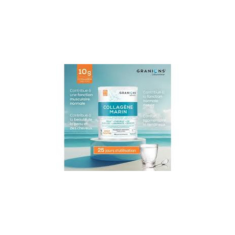 GRANIONS Collagène Marin 10g Goût Neutre 258g