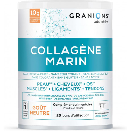 GRANIONS Collagène Marin 10g Goût Neutre 258g