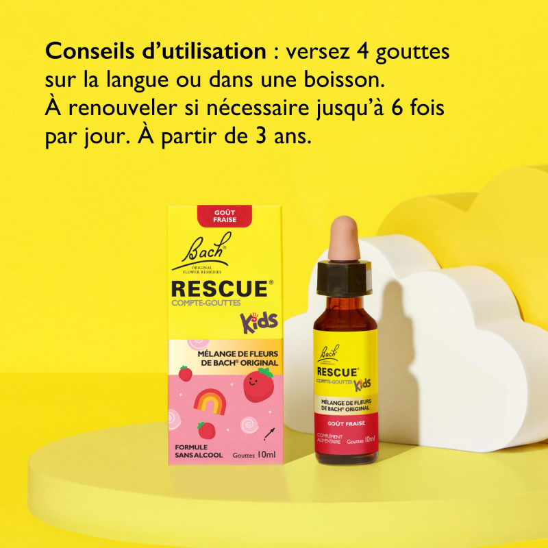 BACH Rescue Kids Compte Gouttes Sans Alcool 10ml BACH Rescue Kids Compte Gouttes Sans Alcool 10ml