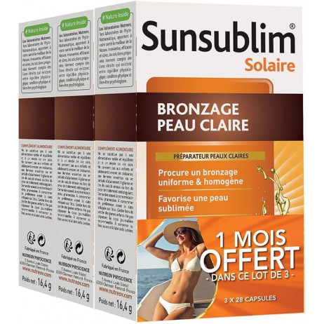 NUTREOV Sunsublim Solaire Bronzage Peau Claire