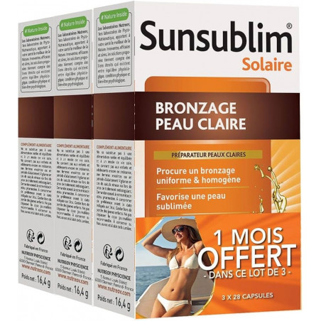 NUTREOV Sunsublim Solaire Bronzage Peau Claire