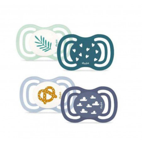 DODIE Extra Lot de 2 Sucettes Anatomiques Jour/Nuit F3 +6 Mois