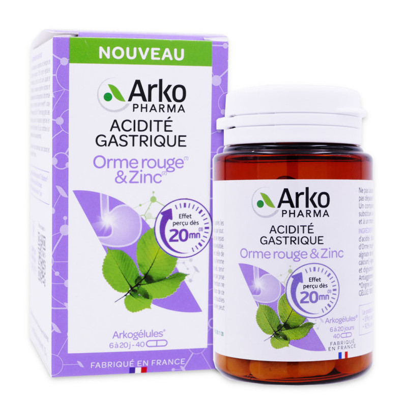 ARKOPHARMA Acidité Gastrique Orme Rouge & Zinc 40 Gélules ARKOPHARMA Acidité Gastrique Orme Rouge & Zinc 40 Gélules