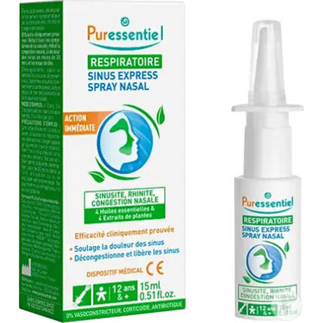 PURESSENTIEL Respiratoire Sinus Express Spray Nasal 15ml