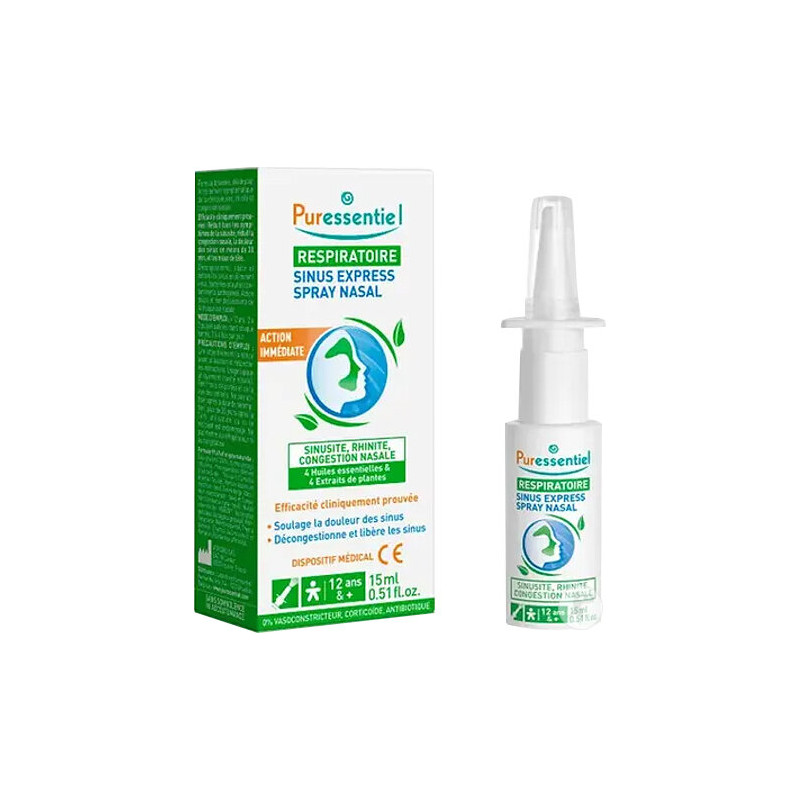 PURESSENTIEL Respiratoire Sinus Express Spray Nasal 15ml PURESSENTIEL Respiratoire Sinus Express Spray Nasal 15ml