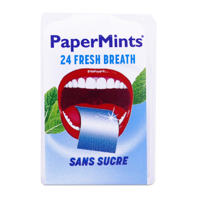 PAPERMINTS 24 Fresh Breath Sans Sucre Goût Menthe PAPERMINTS 24 Fresh Breath Sans Sucre Goût Menthe
