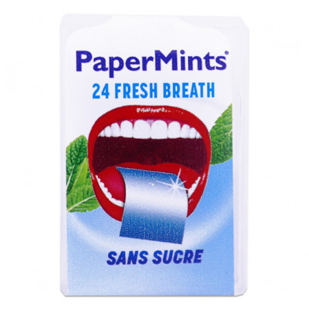 PAPERMINTS 24 Fresh Breath Sans Sucre Goût Menthe