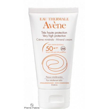AVENE Très Haute Protection SPF50+ Crème Minérale Peaux Intolérantes 50ml