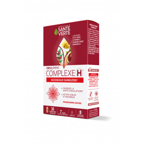 SANTE VERTE Circulymphe Complexe H Vaisseaux Sanguins 16 comprimés
