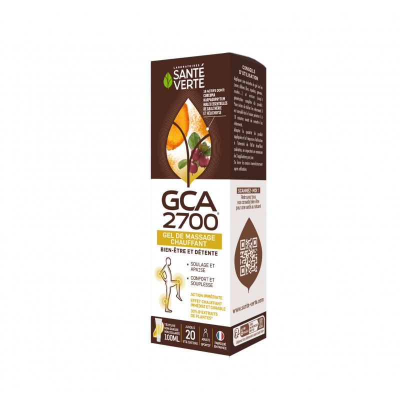 SANTE VERTE GCA 2700 Gel de Massage Chauffant 100ml SANTE VERTE GCA 2700 Gel de Massage Chauffant 100ml