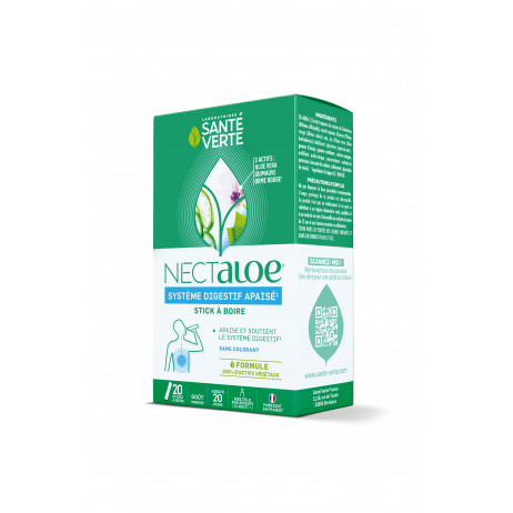 SANTE VERTE NectAloe 20 Sticks à Boire Goût Mangue