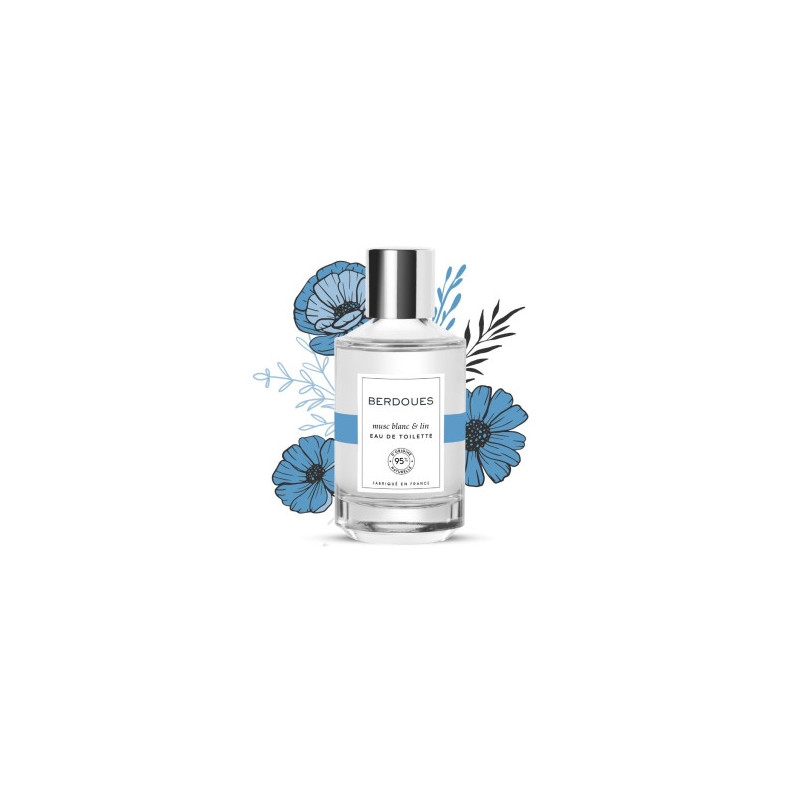 BERDOUES Eau de toilette Musc Blanc et Lin 100ml BERDOUES Eau de toilette Musc Blanc et Lin 100ml