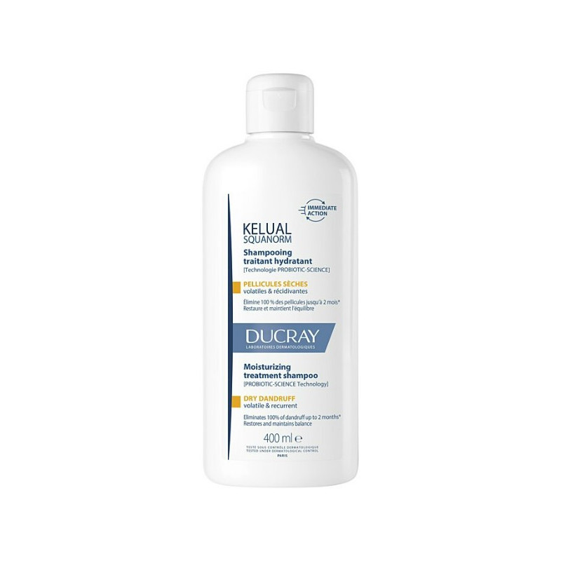 DUCRAY Kelual Squanorm Shampoing Traitant Hydratant Pellicules Sèches 400ml DUCRAY Kelual Squanorm Shampoing Traitant Hydratant Pellicules Sèches 400ml
