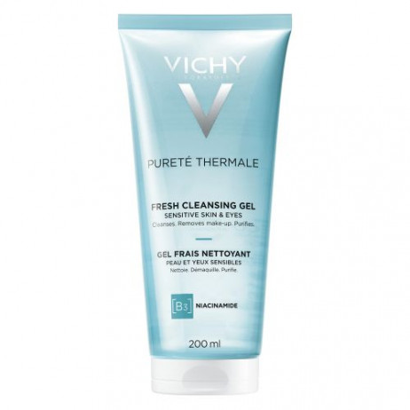 VICHY Pureté Thermale Gel Frais Nettoyant Peau et Yeux Sensibles 200ml