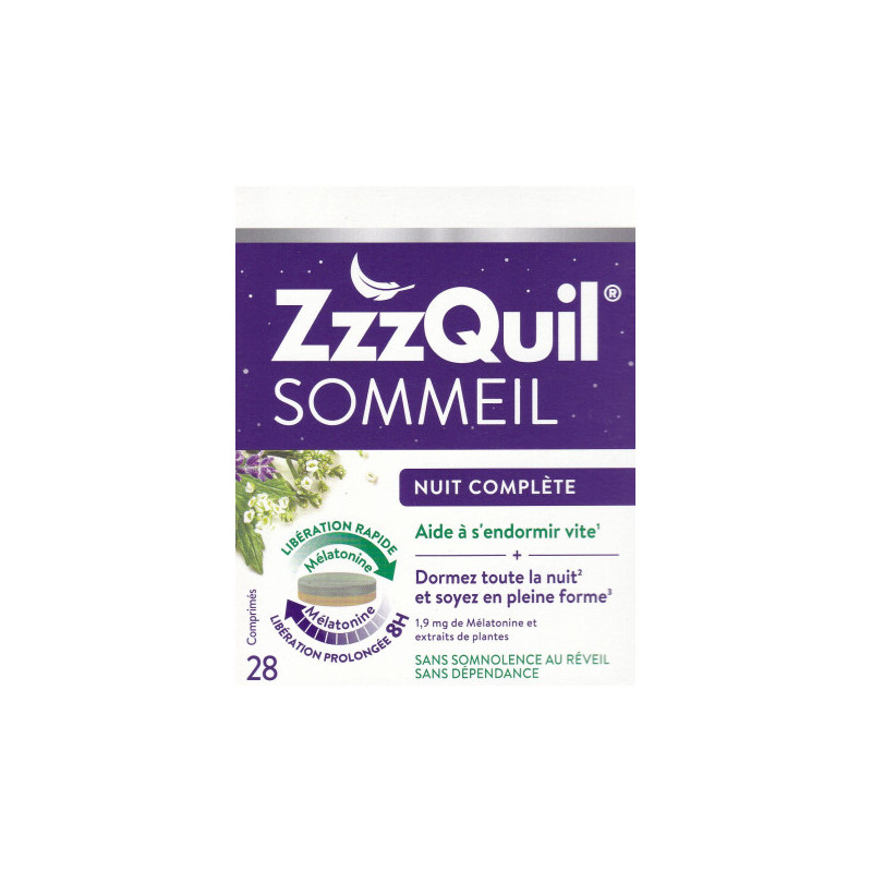 ZZZQUIL Sommeil Nuit Complète 28 Comprimés ZZZQUIL Sommeil Nuit Complète 28 Comprimés