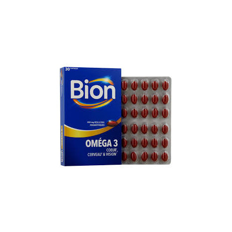 BION Oméga 3 Coeur, Cerveau & Vision 30 Capsules