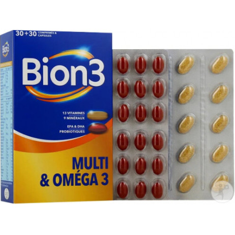 BION3 Multi & Oméga3 30 Comprimés + 30 Capsules