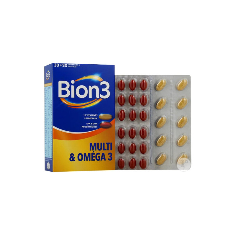 BION3 Multi & Oméga3 30 Comprimés + 30 Capsules BION3 Multi & Oméga3 30 Comprimés + 30 Capsules